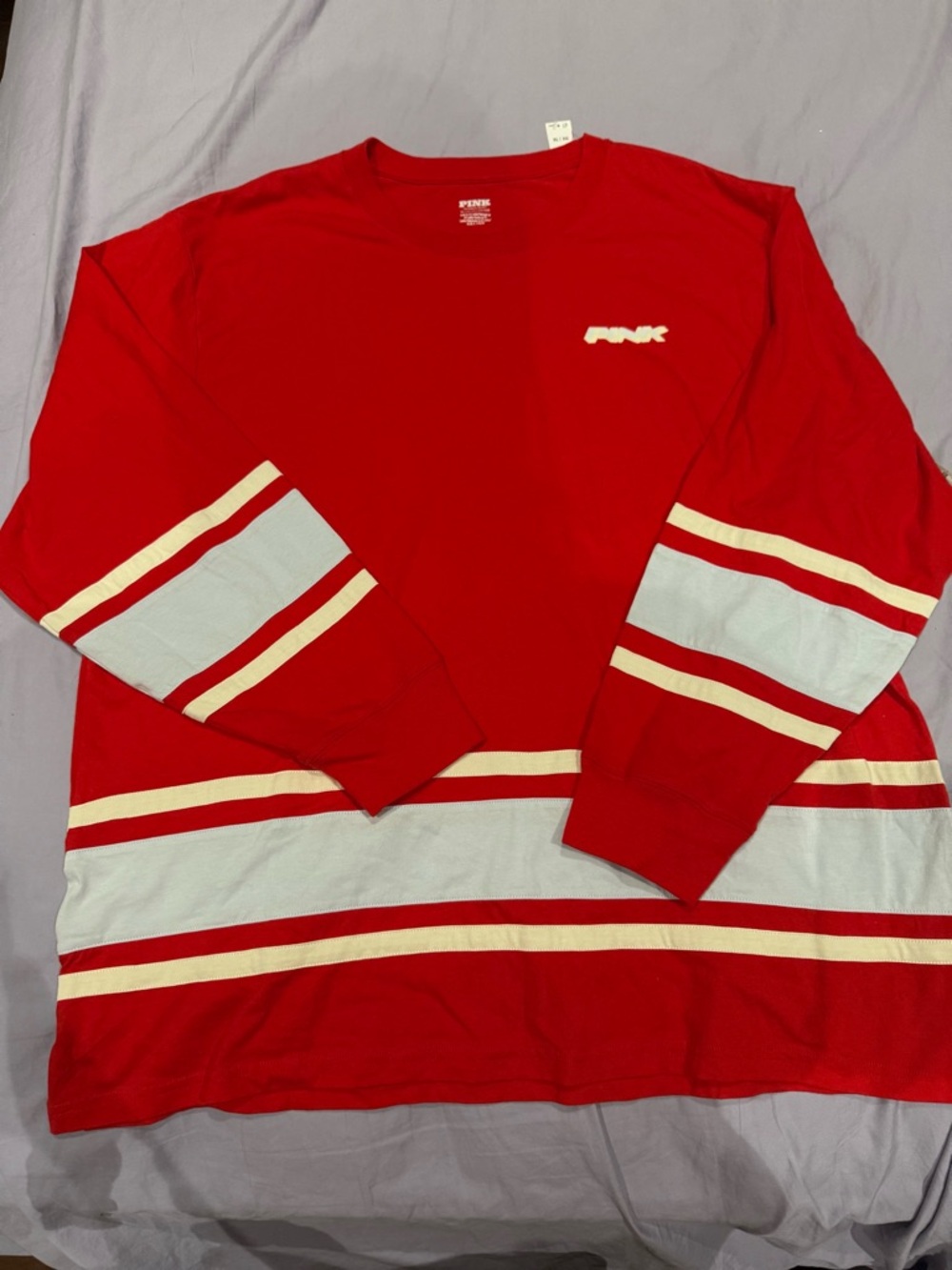 PINK Victoria's Secret Red Crewneck Tee